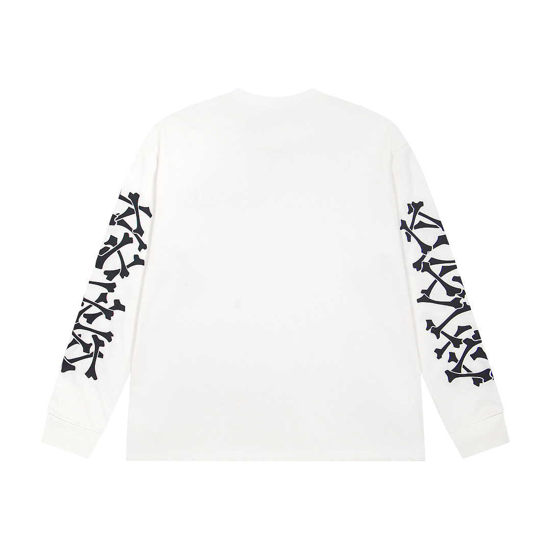 AMIRI 138 Wide Version Model Long Sleeve T Black White S M L XL 602# - Image 16