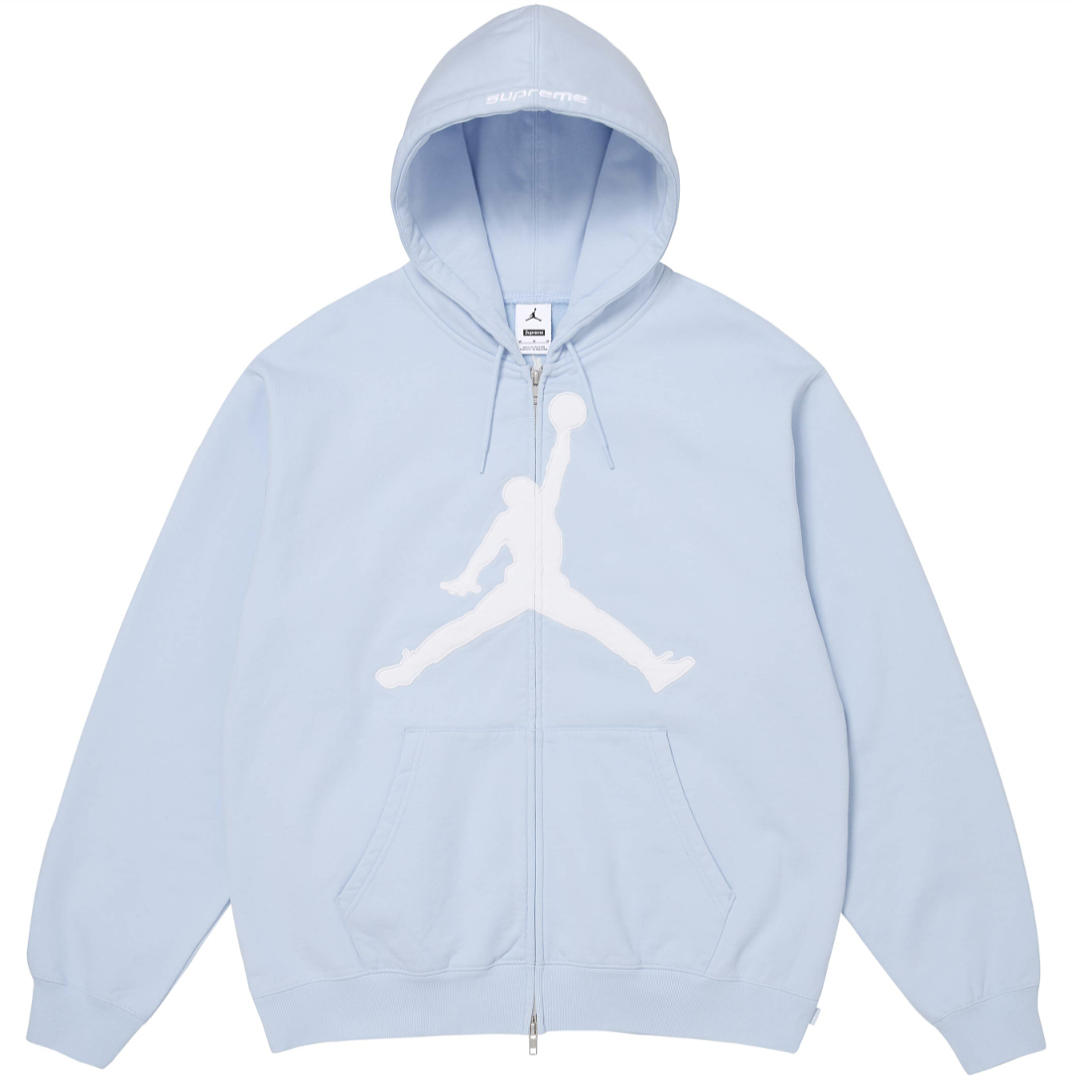 Supreme 368 ZIP UP HOODED SWEATSHIRT Buckle Embroidered Black Light Blue Red S-XL - Image 18