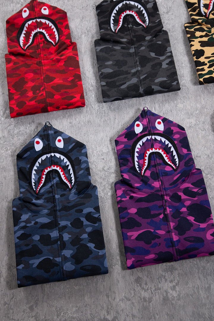 Bape 438 : Green Camo Red Yellow Purple Pink Blue Grey White Black S-XL - Image 61