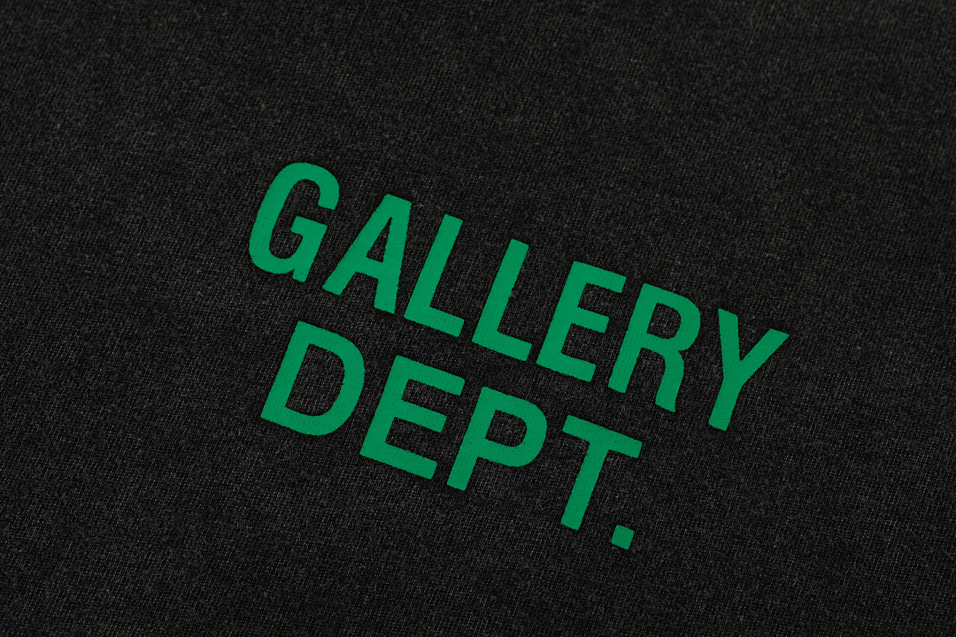 Gallery Dept 118 Gallery Dept. LOGO Green Leaf Print Short Sleeve T Black S-XL 3405# - Image 5