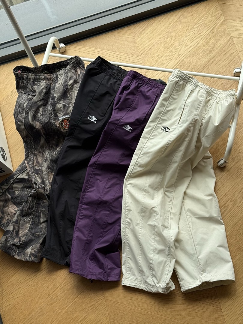 Balenciaga 368 SS26 WEEK1 Cotton Ripstop Track Pant Wide Black Camo Purple Off White S~XL - Image 45