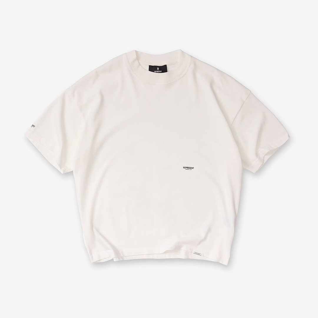 Represent 108 REPRESENT Solid Small Logo Print Short Sleeve T Black White Grey S-XL R3200#