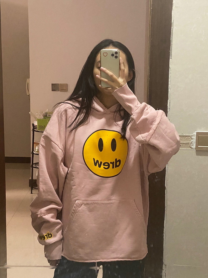 Off-White 218 Drew House 21Ss Mascot Deconstructed Hoodie Black Off White Pink S M L - Image 27