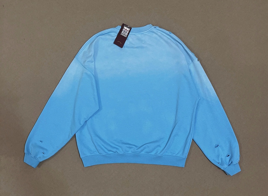 Unbranded 198 Paly Hollywood Still Life Crewneck Sky Blue Washed Fleece : S M L - Image 6
