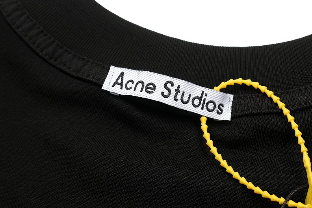 Acne Studios 118 AC LOGO Print Short Sleeve T Black White Brick Red S-XL 8096# - Image 30