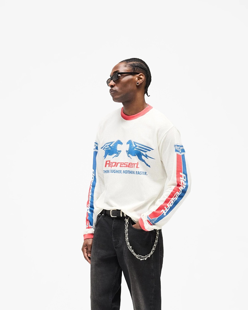 Represent 138 REP Long Sleeve : Black White S M L - Image 32