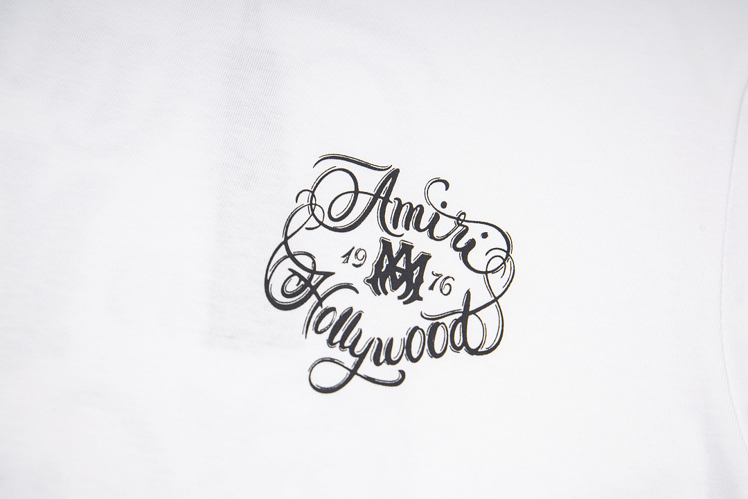 AMIRI 118 Wide Version Model Short Sleeve T Black White S M L XL 9948# - Image 18