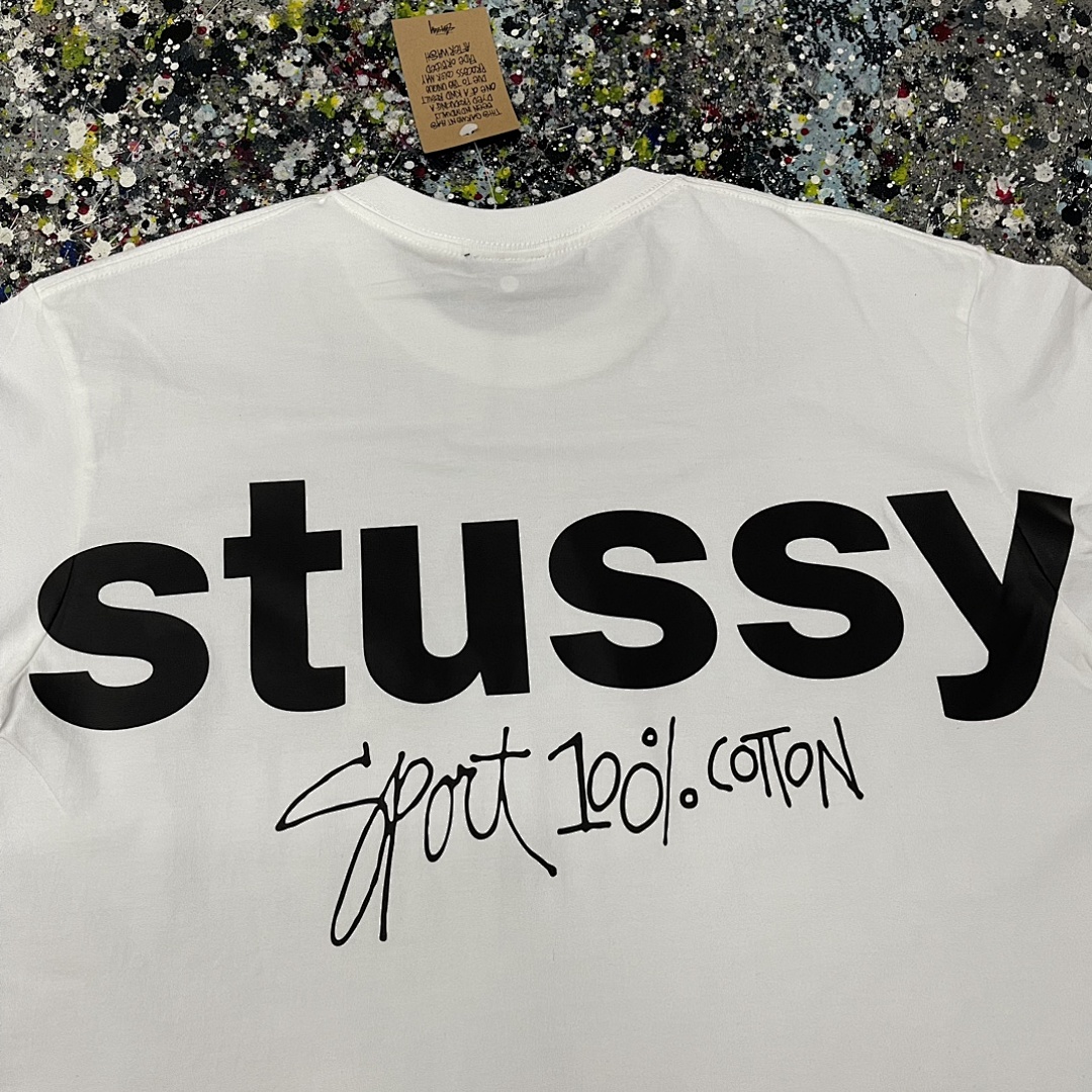 Stussy 108 Stu Big Print Short Sleeve T : White Black Red S Ｍ L XL XXL - Image 10