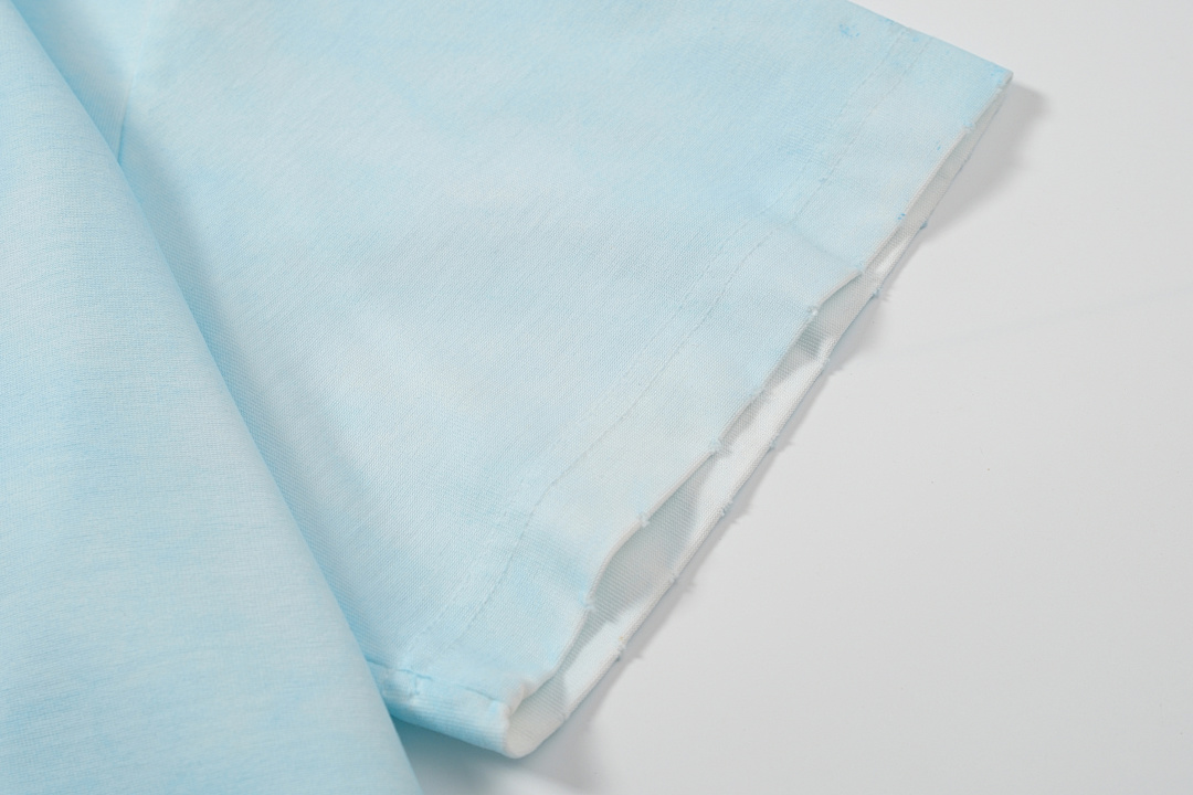 Acne Studios 118 AC LOGO Print Short Sleeve T White Light Blue Dark S-XL 8046# - Image 9