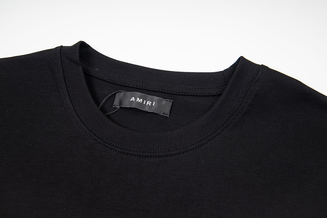 AMIRI 118 Logo 26Ss Print Short Sleeve T Black White S M L XL 9946# - Image 5