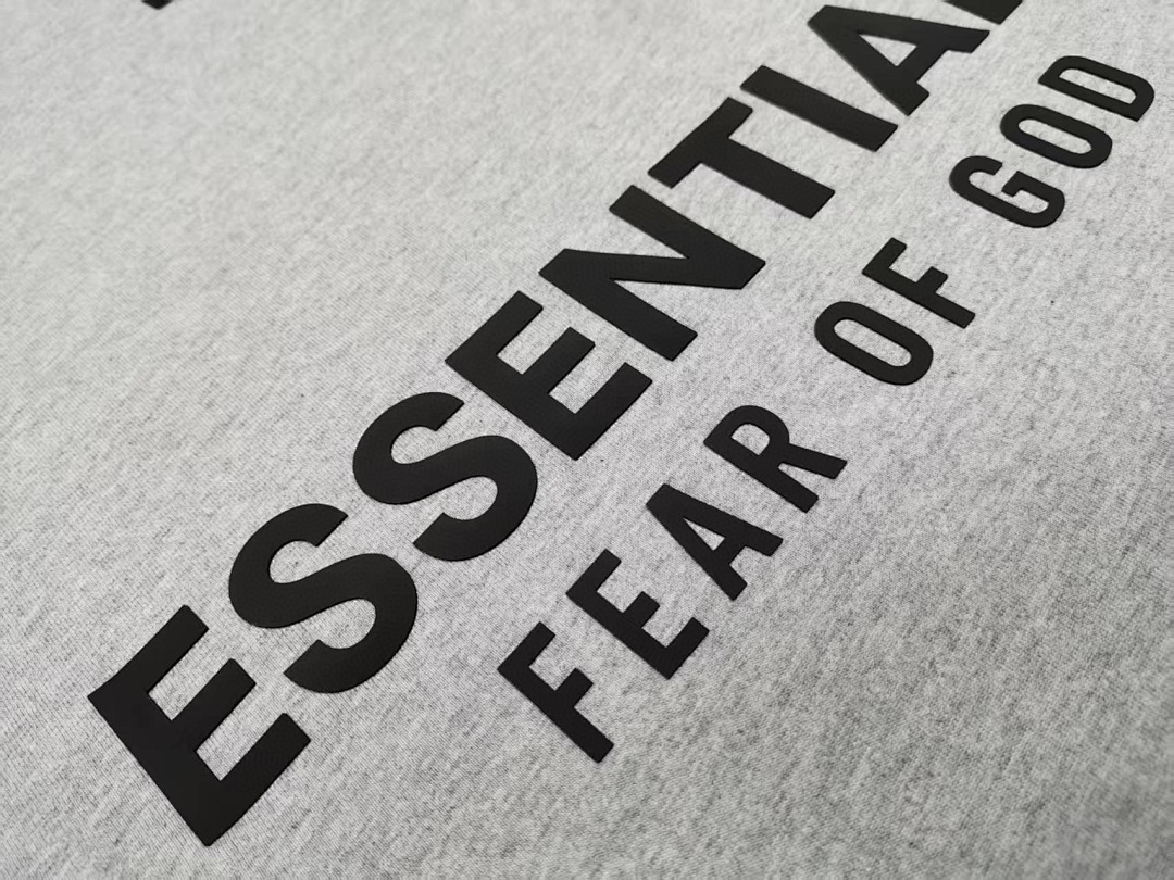 Essentials 118 Ess FALL24 HOLIDAY Jersey Crewneck T-Shirt Collar Wide Short Sleeve T : Light Mist Grey Black Dark :S-XL - Image 12