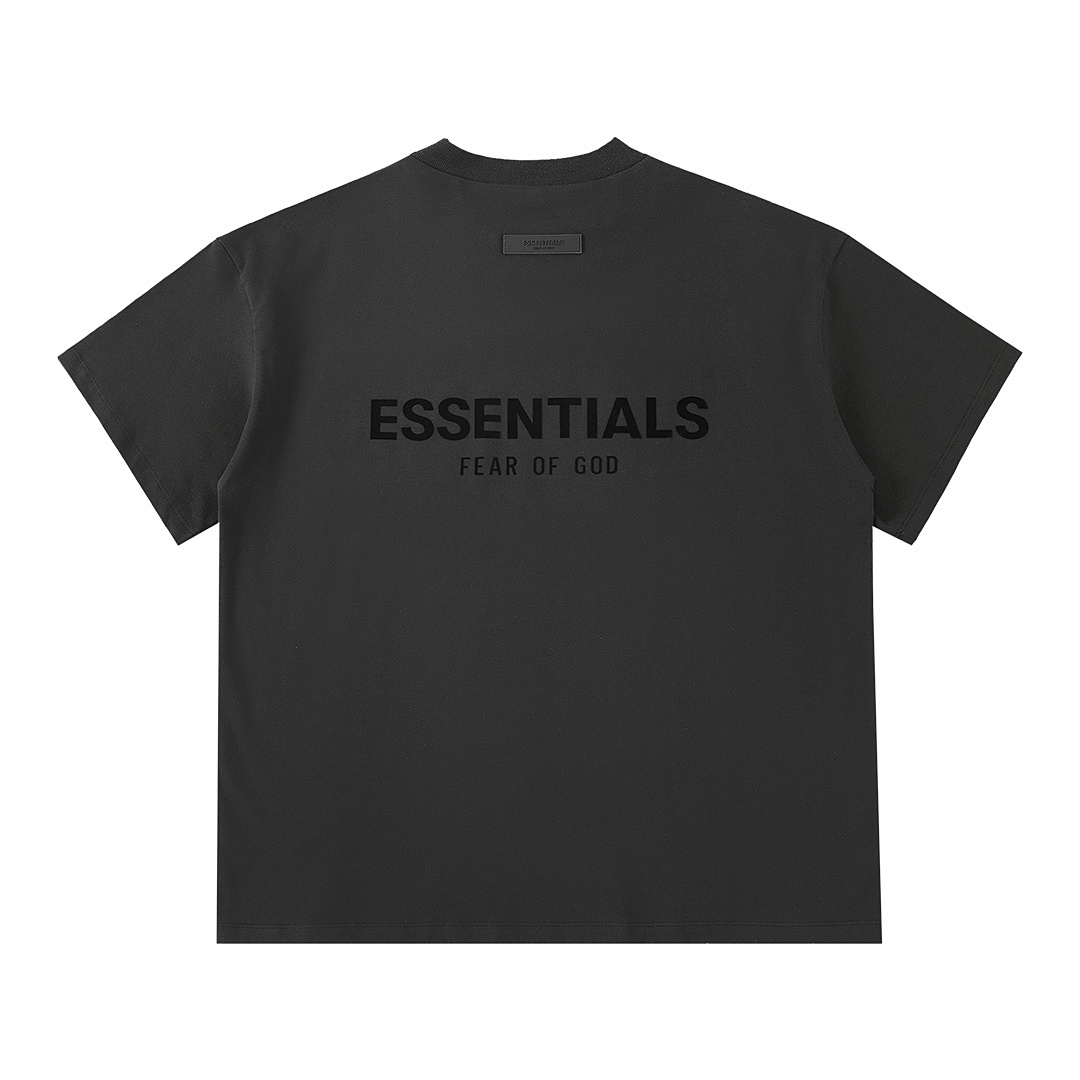 Essentials 118 Stitching ESS Velvet Print Short Sleeve : XS-XL Black Grey Dark Floral Light # - Image 6