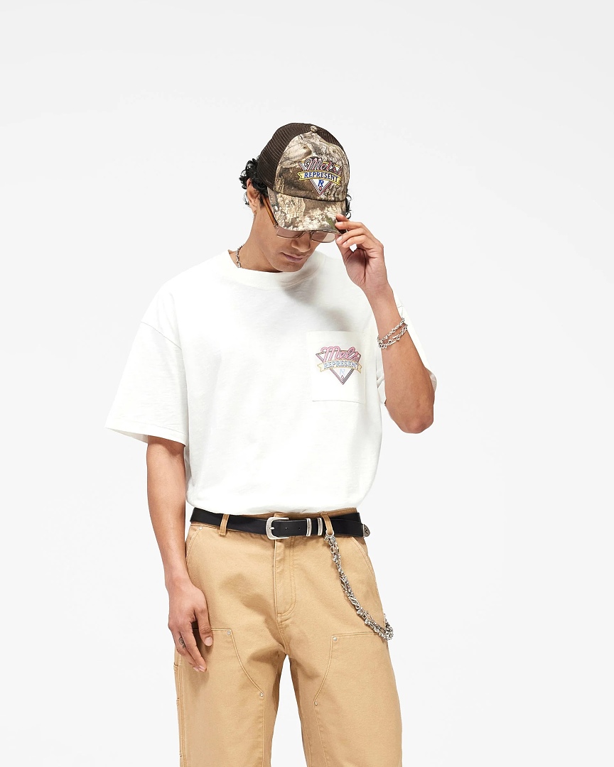 Represent 148 REPRESENT High Mens Womens Wide Washed Short Sleeve : S M L XL (White) - Image 32