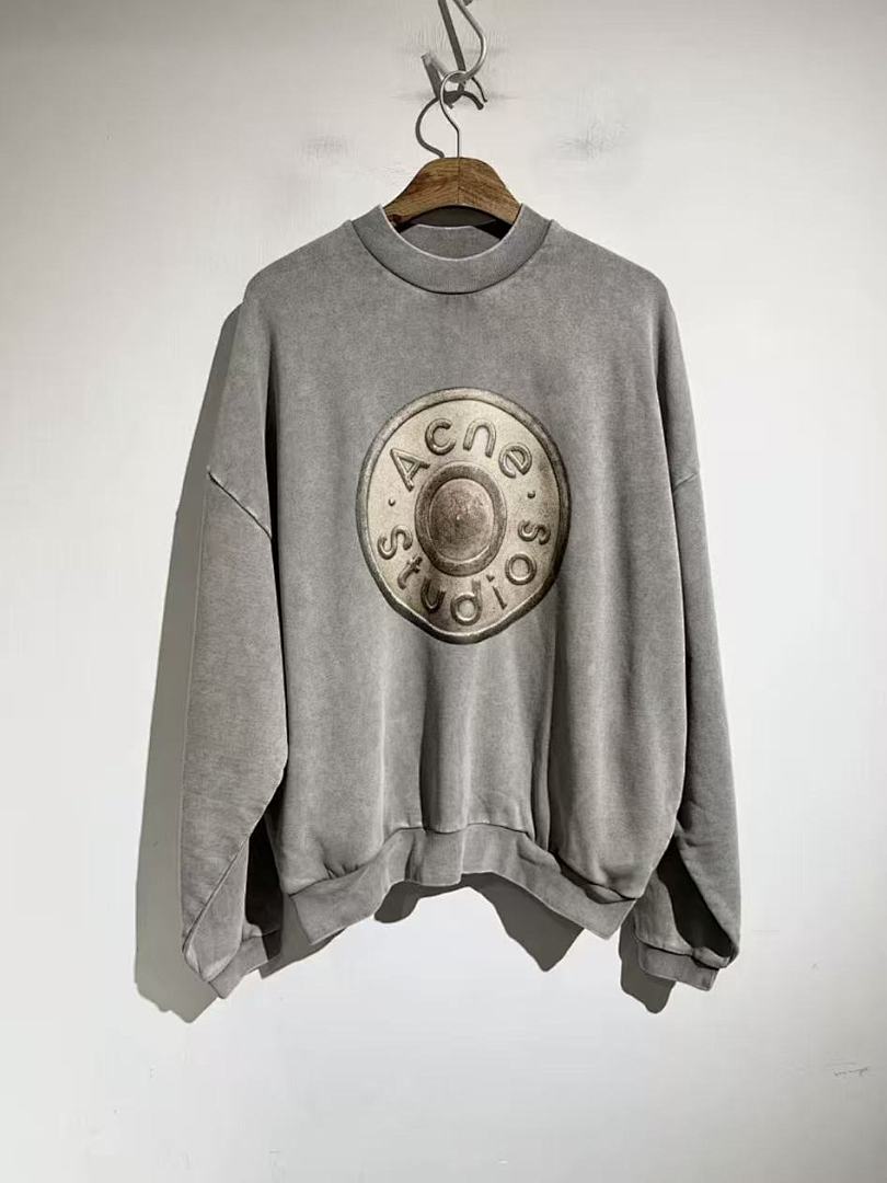 Acne Studios 218 AC Buckle LOGO Print Collar Military Green S-XL 3057# - Image 17