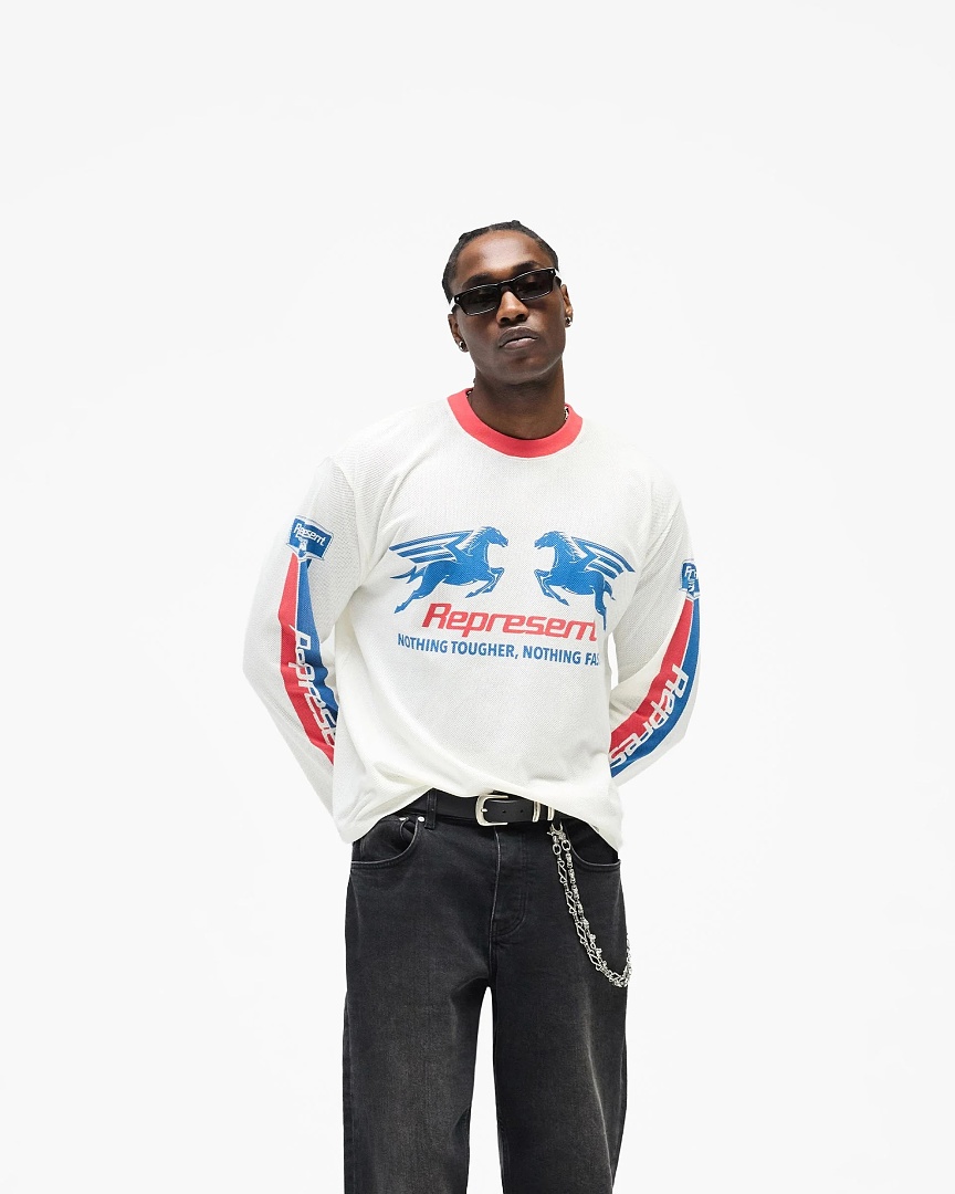Represent 138 REP Long Sleeve : Black White S M L - Image 33
