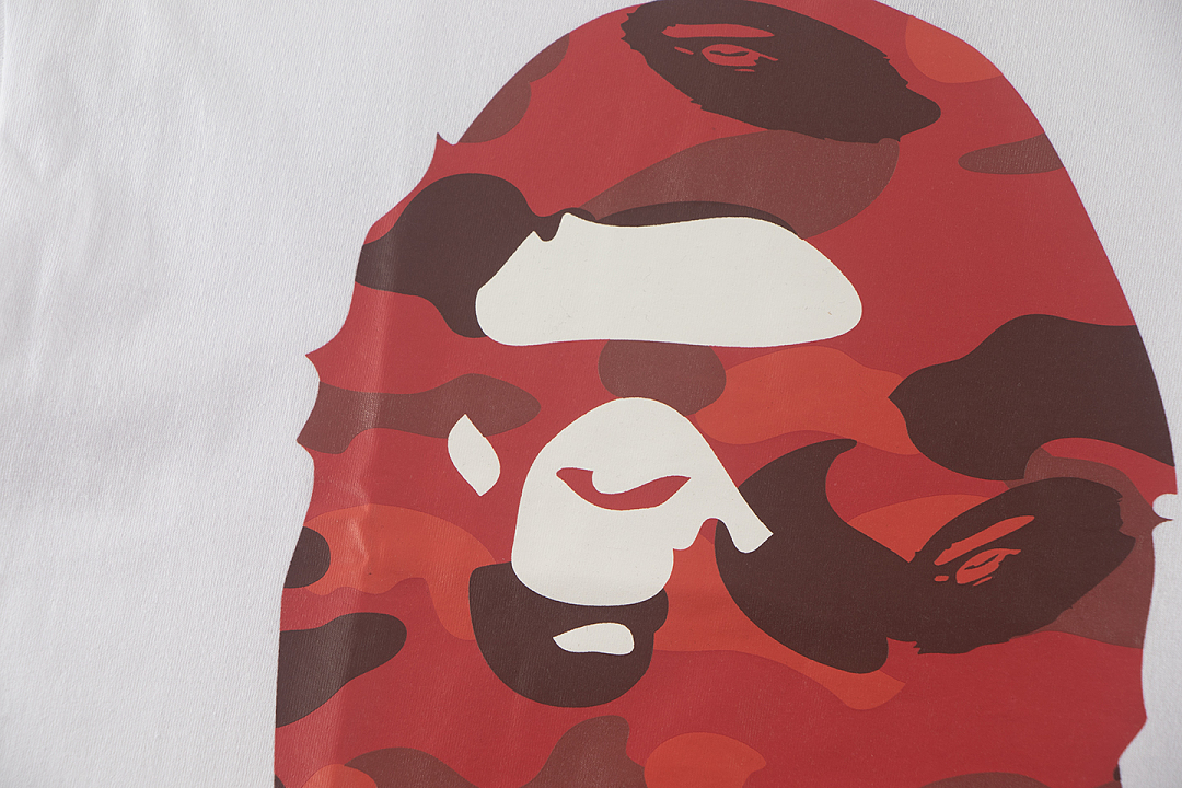 Bape 148 TOP Print Collar Short Sleeve T White S-XL - Image 10