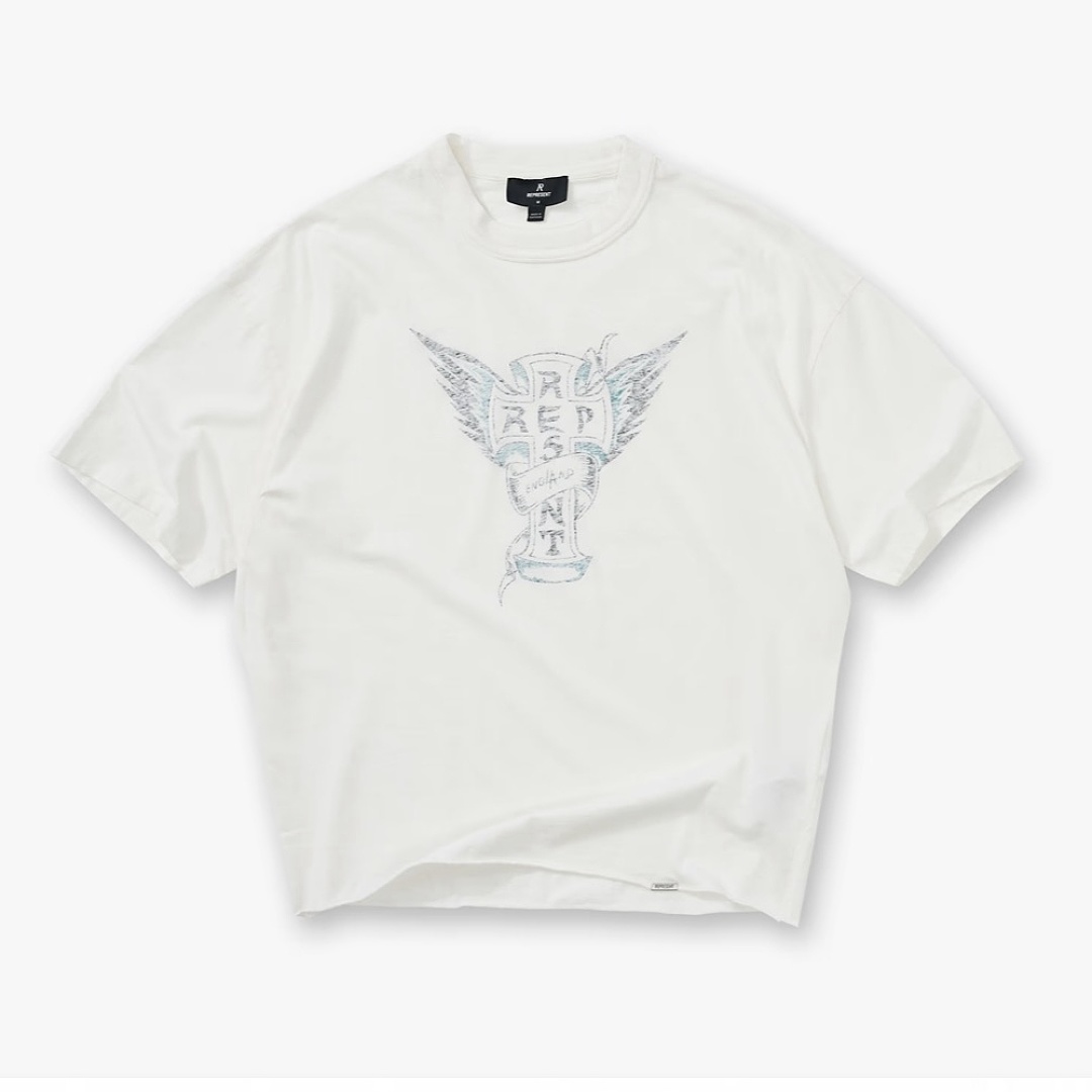 Off-White 128 REPRESENT New High Mens Womens Top Water Wide Short Sleeve T :S M L XL : Off (White) - Image 10