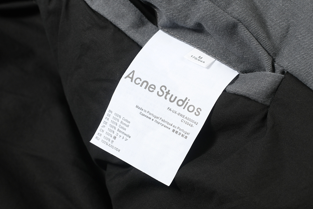 Acne Studios 398 AC Collar Cotton Black Grey S-XL 9002# - Image 29