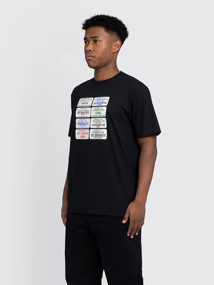Stussy 118 Stu FW24 CODES TEE Khaki Print Short Sleeve T Black White S M L - Image 13