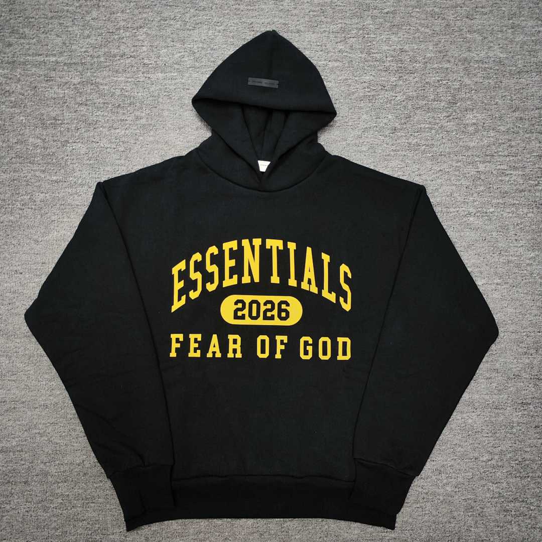 Essentials 228 FW26 Holiday 2026 CLASSIC HOODIE : Black Smoke Mist Grey :XS-XL - Image 43
