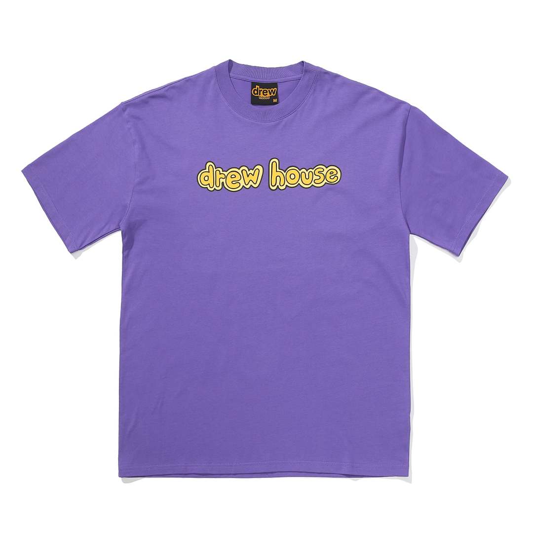 Drew House 98 DREW HOUSE SS TEE VIOLET LOGO Print Short Sleeve T Purple Yellow Black S M L
