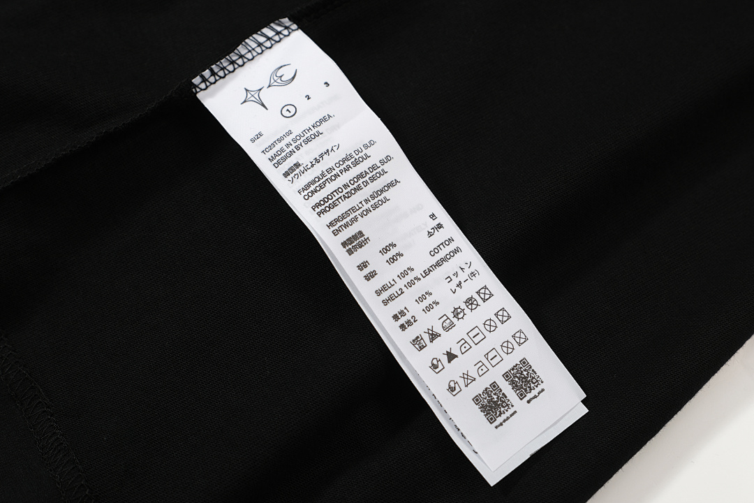 Christian Louboutin 108 THUG CLUB TCM T-SHIRTS LOGO Print Short Sleeve T Black White S-L 8009# - Image 14