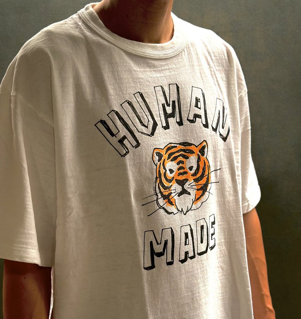 Human Made 118 HUMAN MADE TIGER GRAPHIC T-SHIRT Top Print Cotton Short Sleeve T : Black White S M L - Image 9