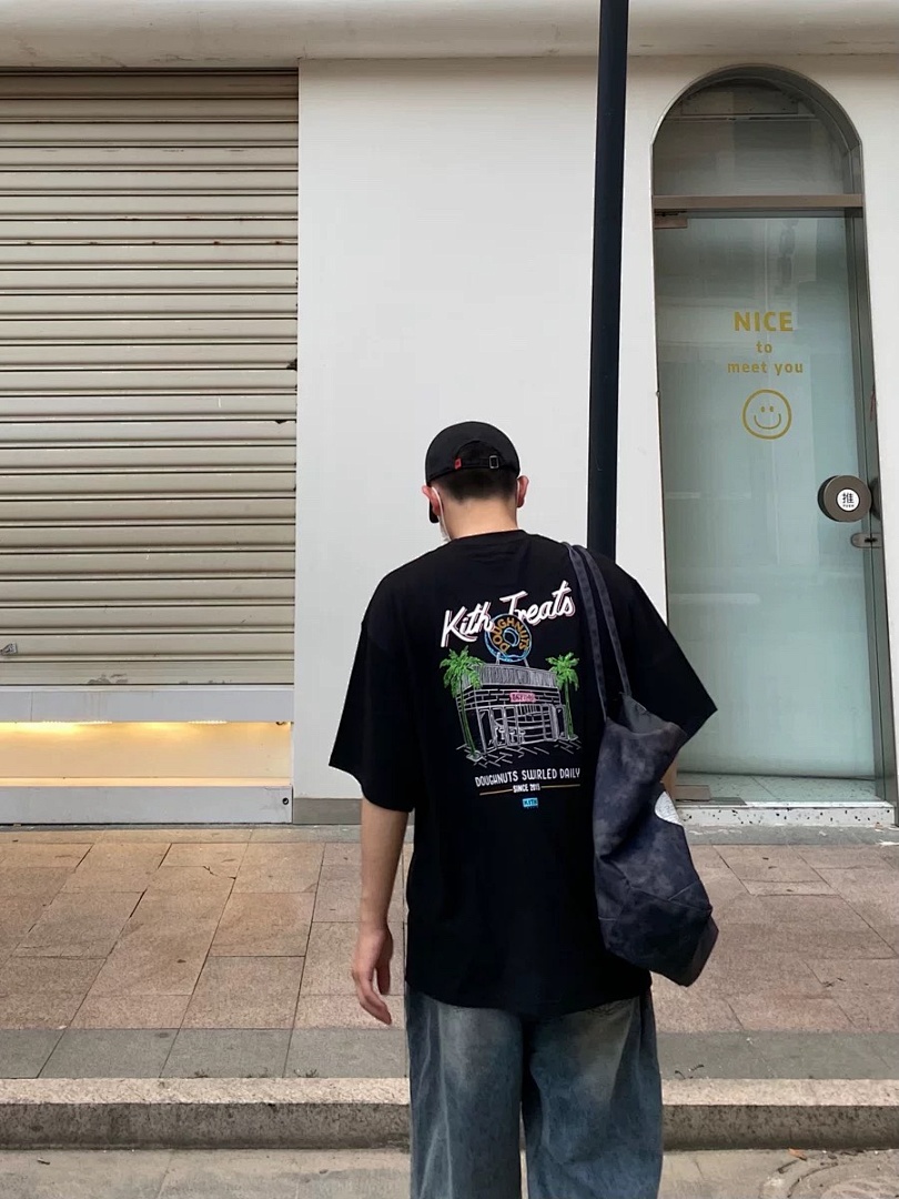 Adidas 138 KITH TREATS II Tee Limited Exclusive Print Wide Short Sleeve : Black White S M L - Image 23