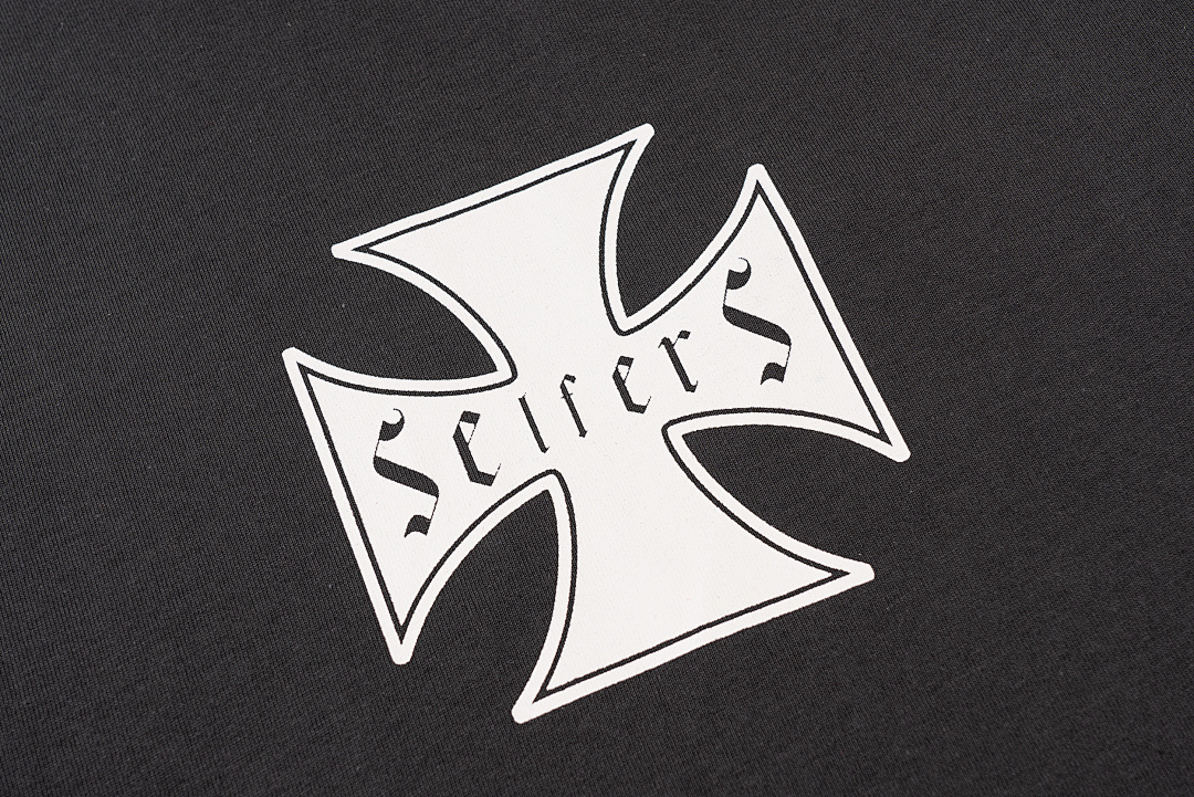 Unbranded 98 ASKYURSELF V9 SELFERS CROSS T Chris Print Short Sleeve Black S-XL 4047# - Image 7