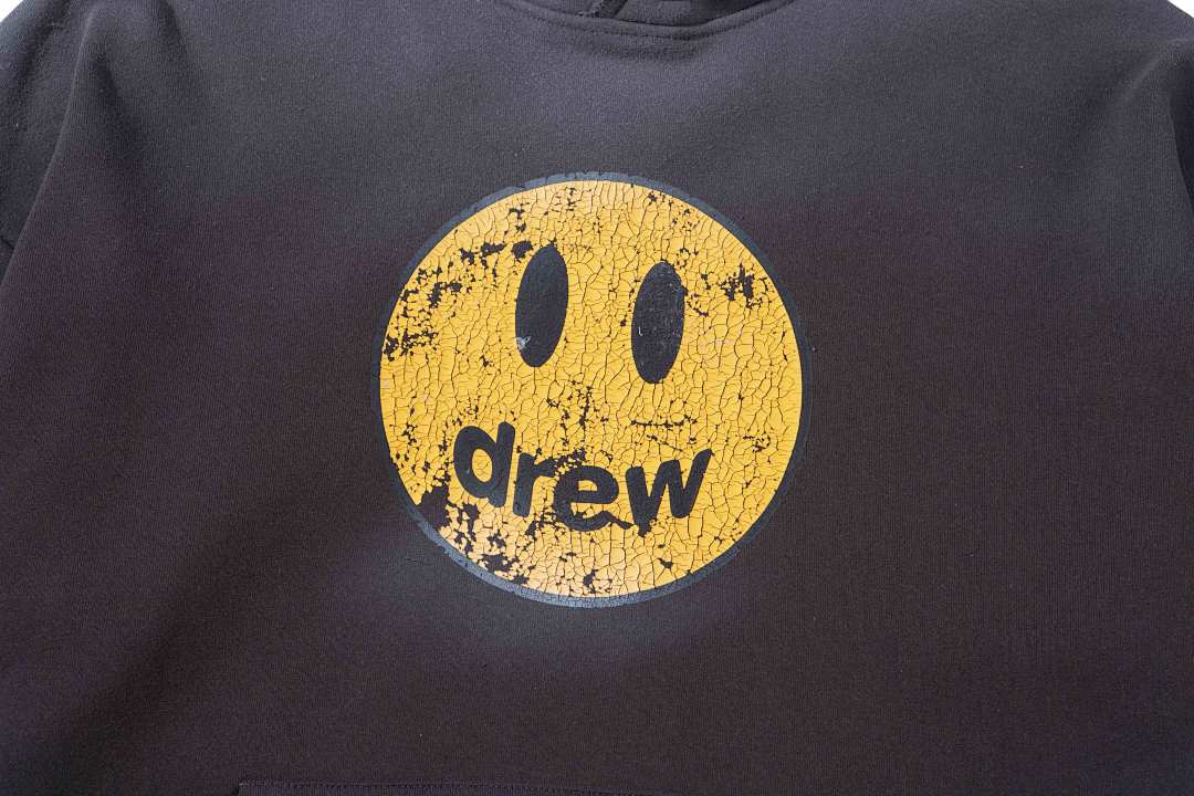 Drew House 238 DREW HOUSE MASCOT HOODIE Khaki Vintage Print Velvet Metallic Grey S M L - Image 7