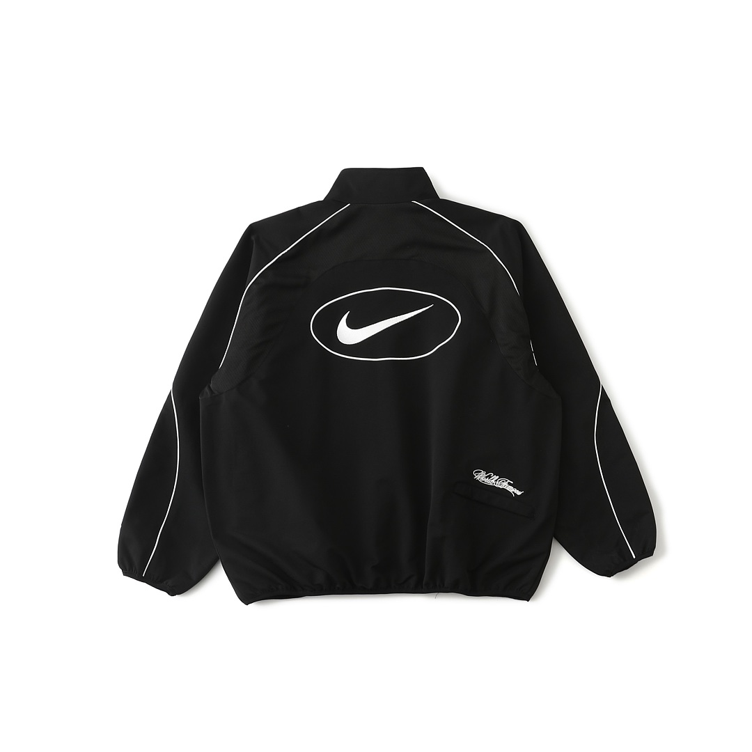 Balenciaga 398 Collab SS25 WEEK4 Track Jacket Sleeve Embroidered Logo : Black Purple :S-XL - Image 5