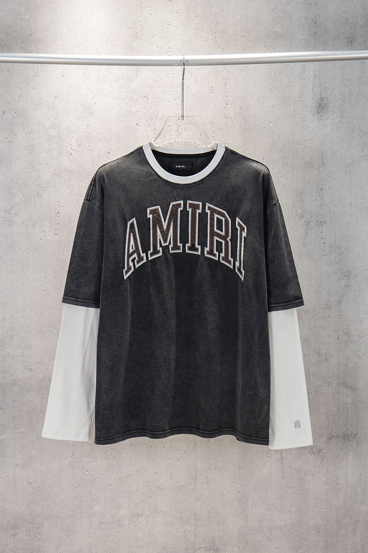 AMIRI 168 Wide Version Model Long Sleeve 2 Water T Black Ice Pink Mist Blue 607# - Image 46