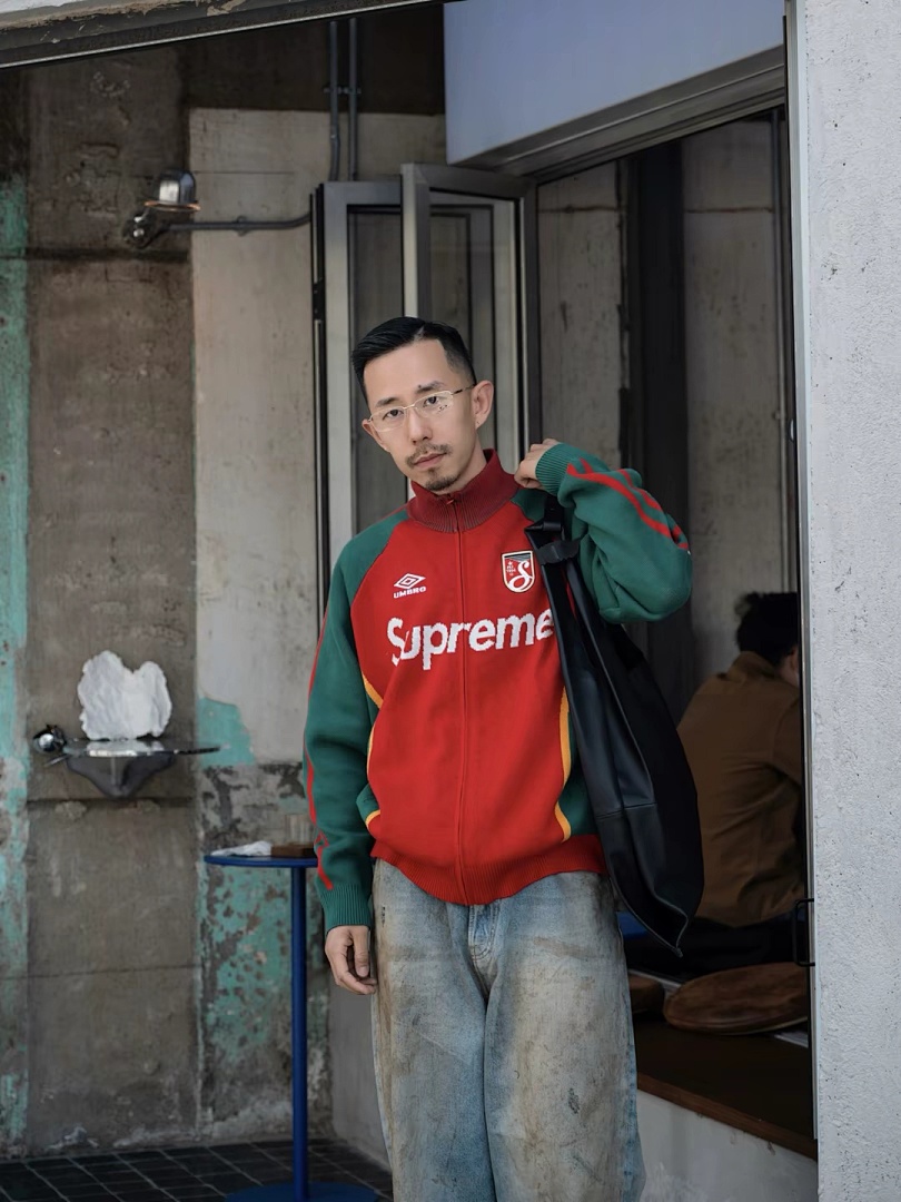 Supreme 398 SS25 Collab Fleece Black Red Purple Light Blue S - Image 76