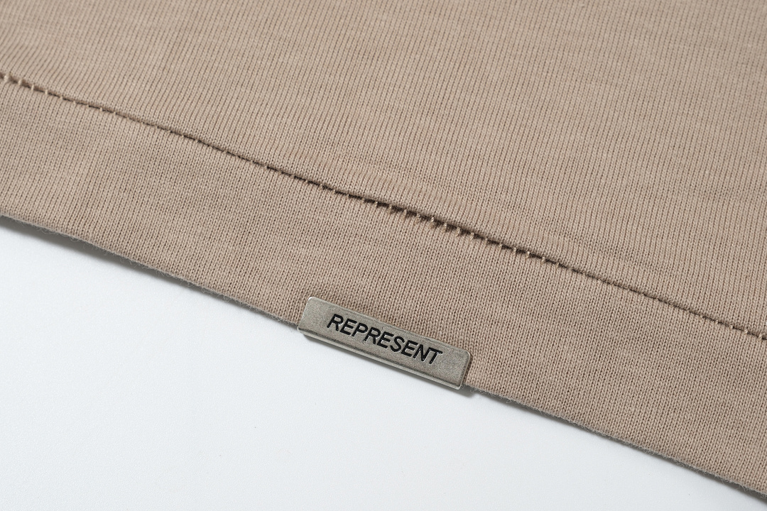 Represent 118 REPRESE Logo Embroidered Washed Short Sleeve T Sand Desert Yellow Black S-XL R3114# - Image 27
