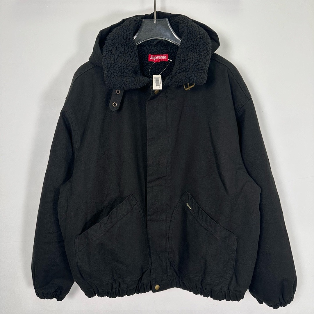 Supreme 598 24Fw Faux Shearling Lined Bomber Jacket Velvet Black White Water Blue S-XL - Image 37