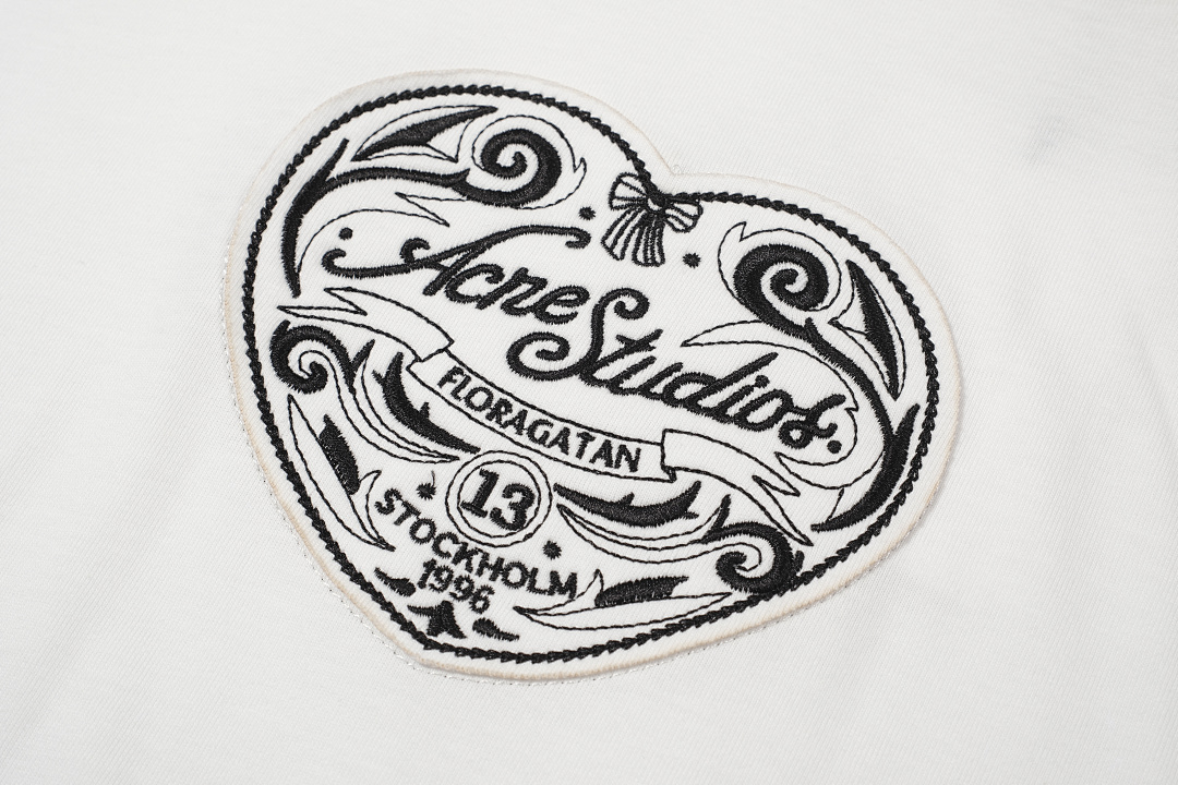 Acne Studios 118 AC Canvas Floral Short Sleeve T Black White Pink S-XL 8082# - Image 23