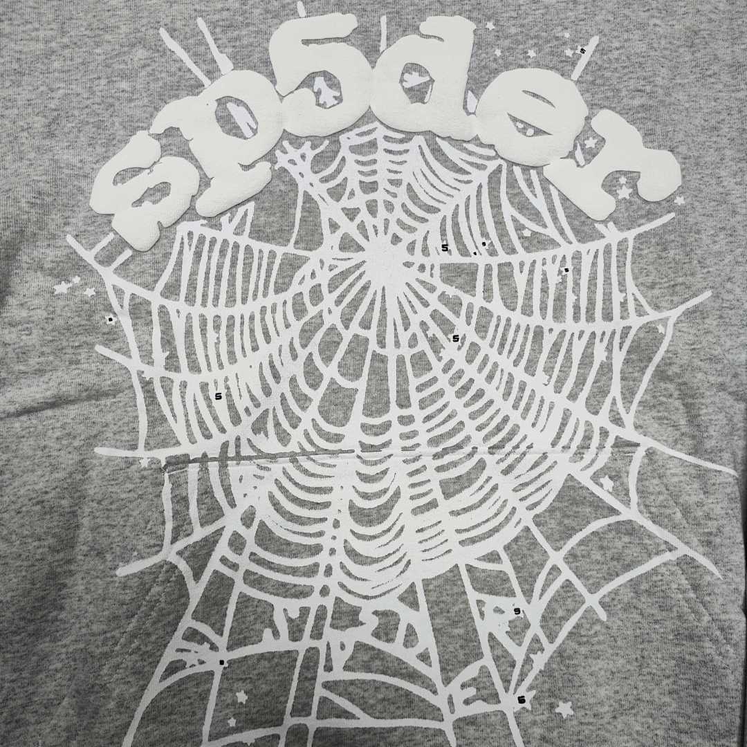 Sp5der HOODIE Angel 555 Top Grey S-XXL - Image 8