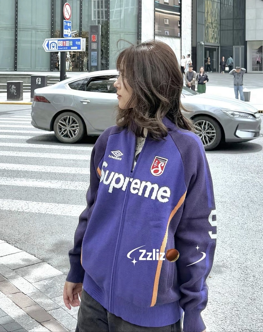 Supreme 398 SS25 Collab Fleece Black Red Purple Light Blue S - Image 92