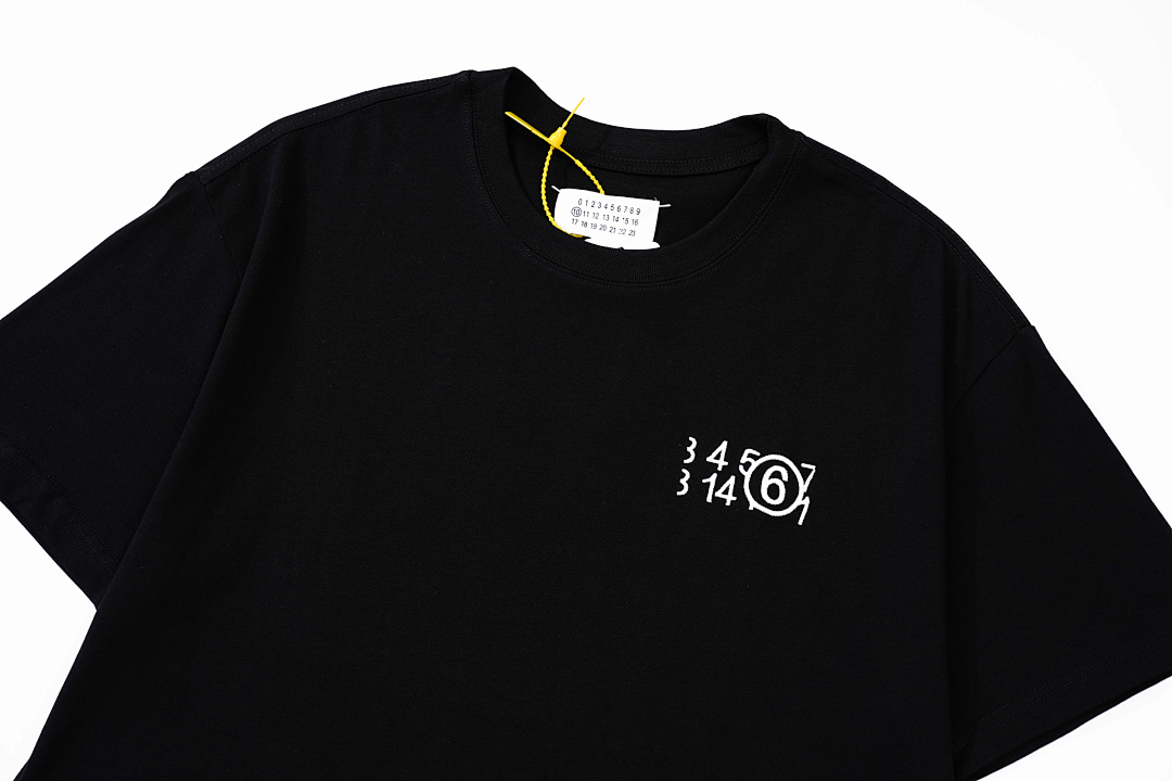 On Running 118 MM6 Maison Margiela Embroidered LOGO Label Short Sleeve T Black White 46 48 50 52 3950# - Image 5