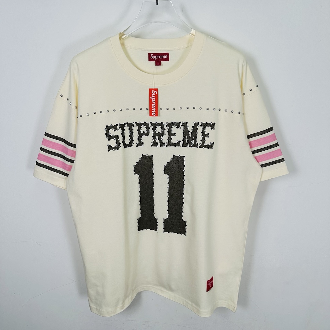 Supreme 238 SS26 STUDDED FOOTBALL TOP 11 No Diamond T Black Blue Apricot - Image 28