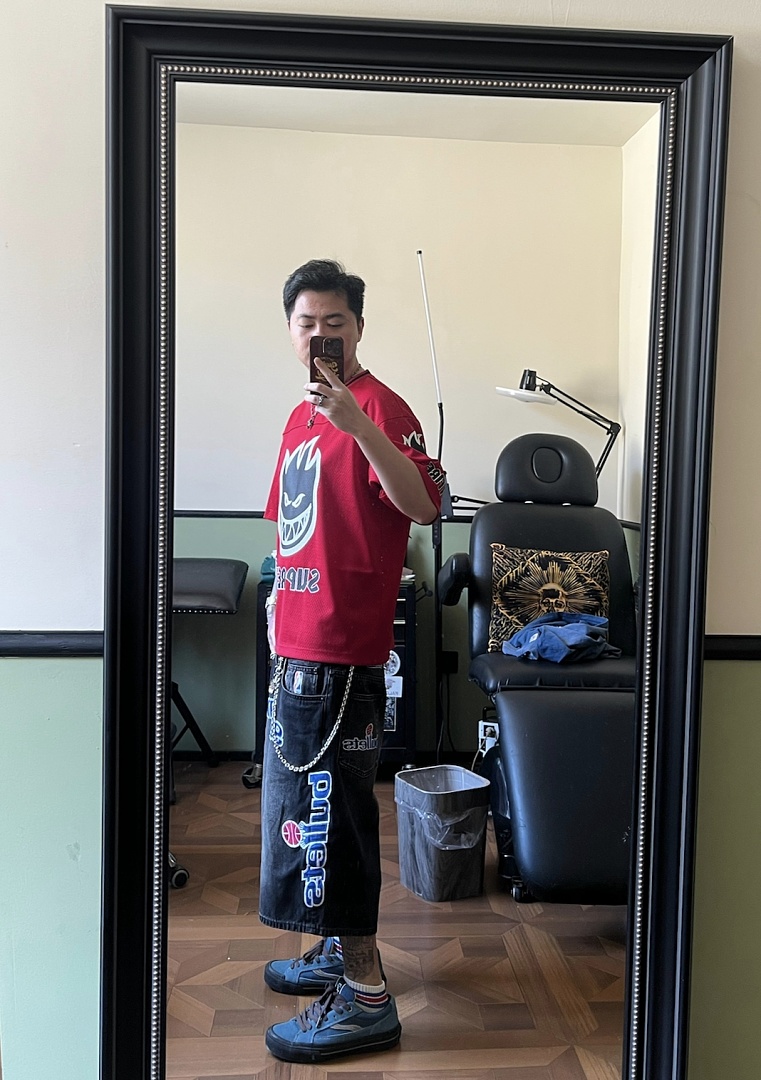 Supreme 358 Mitchell & Ness SS26 Bullets Baggy Denim Short - Image 43