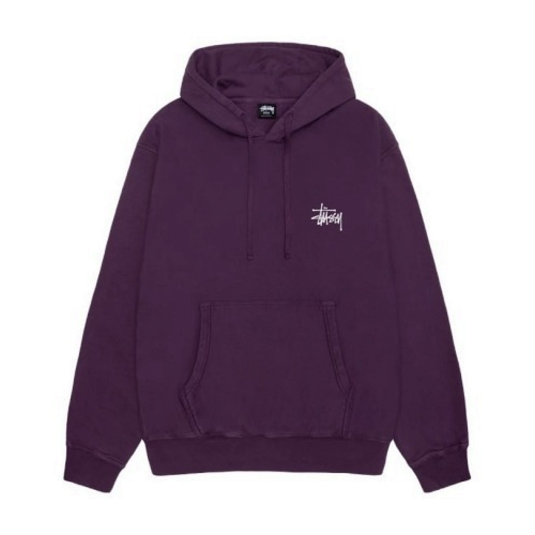 On Running ON SALE118 Stu FW24 BASIC STÜSSY HOODIE Off White Black Light Grey Purple Color Blue Apricot Green S M L - Image 7