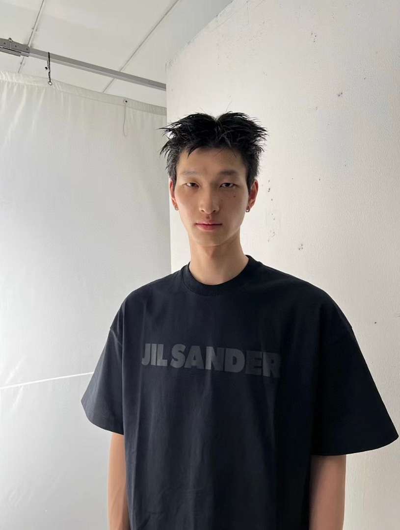 Unbranded 108 JIL SANDER Label Print Logo Short Sleeve T Black White Cream Apricot S-XL J9888# - Image 66