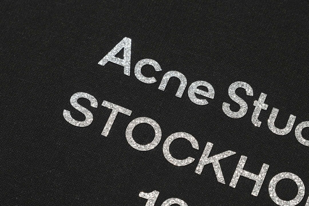 Acne Studios 118 AC Silver Print Short Sleeve T Black White S-XL 8066# - Image 7