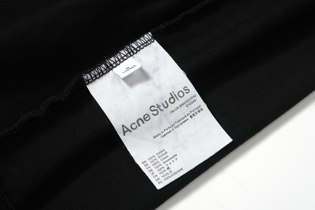 Acne Studios 118 AC Print Short Sleeve T Black White S-XL 8081# - Image 15