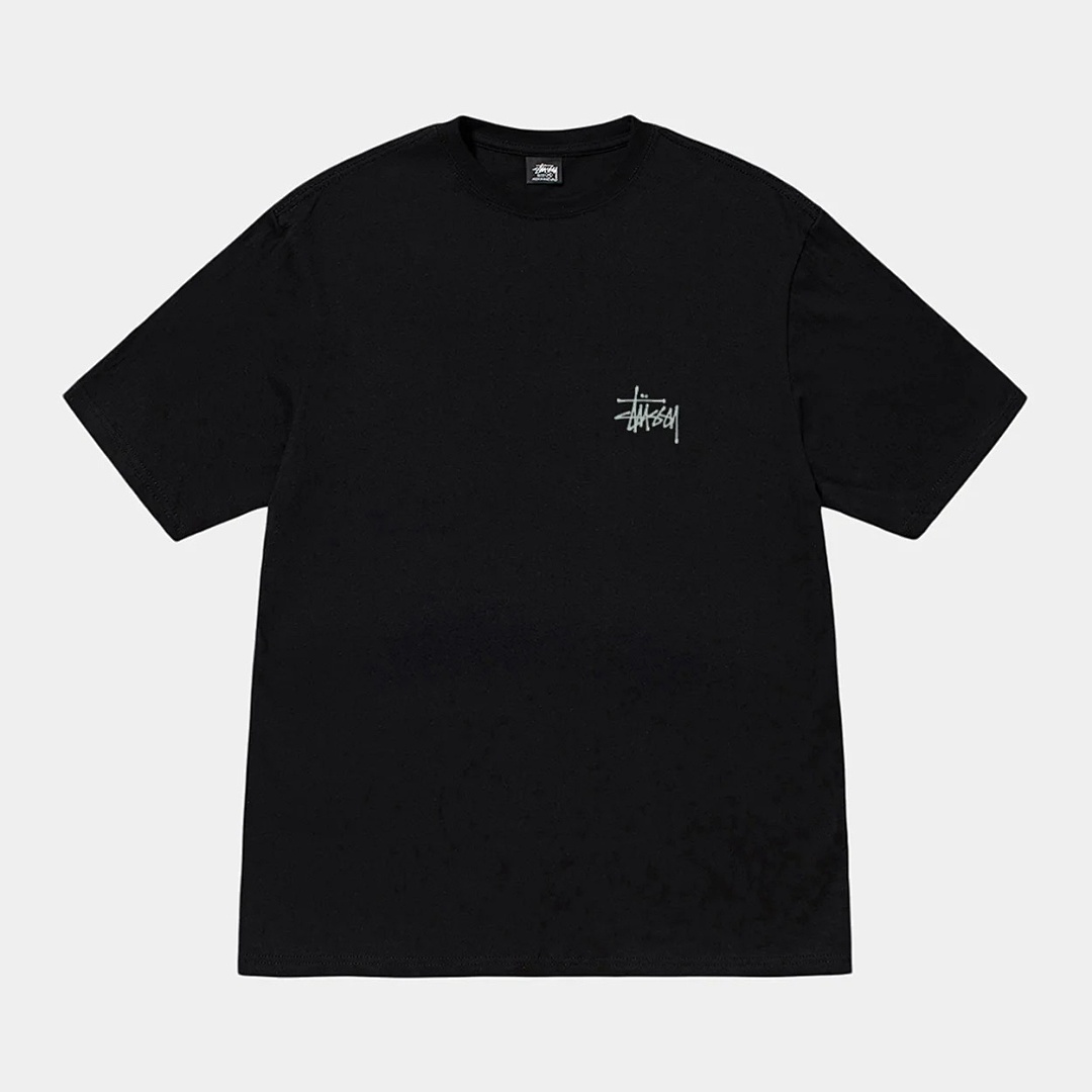 Stussy 108 Stu Fw24 Built In USA Pigment Dyed Tee Print Short Sleeve T Black White S M L - Image 17