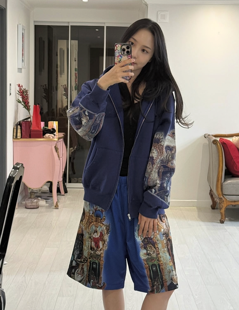 Supreme 368 MICHAEL JACKSON DANGEROUS ZIP UP HOODED Print Black, Purple Blue S-XL - Image 12