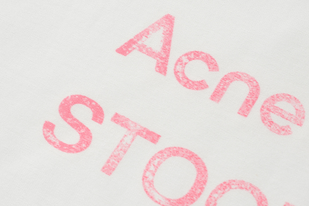 Acne Studios 118 AC LOGO Print Short Sleeve T White Light Blue Dark S-XL 8046# - Image 37