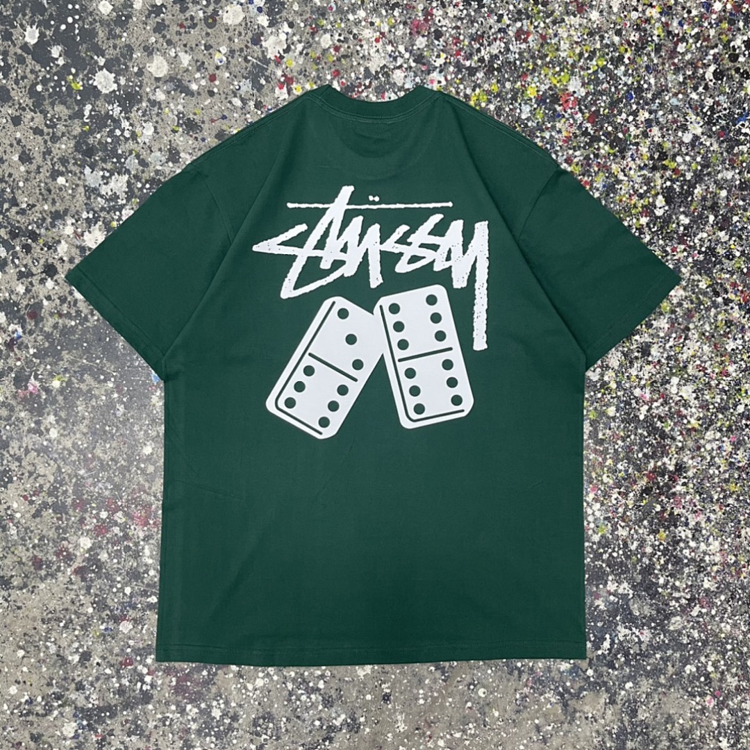 Stussy 108 Stu Short Sleeve Print T : Black White Green Yellow S Ｍ L XL - Image 10