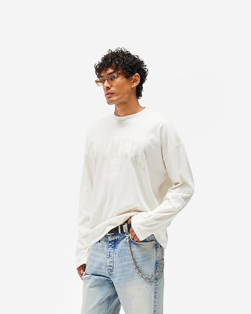 Off-White 138 REPRESENT New High Mens Womens Top Wide Long Sleeve : S M L XL Off (White) - Image 11